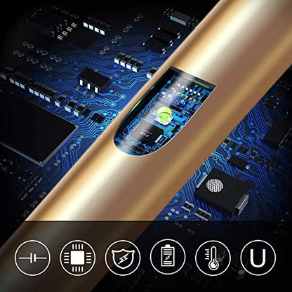 VEHHE Long Lighter, Rechargeable USB Arc Lighter with LED Battery Display Flexible Neck Lighters for Candles Grill Gas Stoves Camping Barbecue - color: Gold