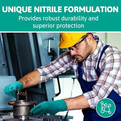 TouchNTuff 92-600 Nitrile Gloves - Disposable, Chemical Splash Resistant, Size Large. - color: Blue, size: Size 9 (Pack of 100)