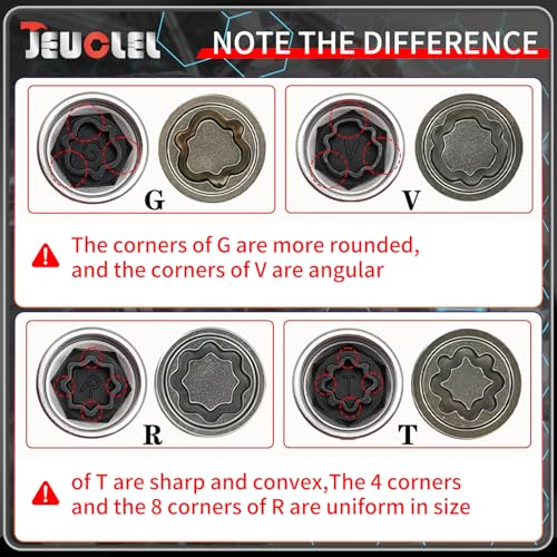 B Wheel Locking Nut Key Compatible with Audi Series, (Socket OD 27mm - ID 25mm), Wheel Lock Nut Socket Adapter, Wheel Anti-Theft Lug Nut Removal Tool, Anti-Theft Screw Remover - size: Socket B