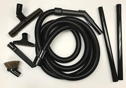 Maresh Products Compatible Replacement for Some Shop Vac & Ridgid Style Vacuum Cleaners Commercial Grade Hose with Tool Set, Has 2 1/4" Machine End Coupling & Uses the Standard 1 1/4" Hose Attachments - size: 7 Piece Set with 12' Hose