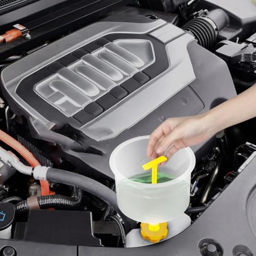 15 Piece Spill Proof Coolant Funnel Kit – Cooling Fluid Bleeder Adapter for Car Yacht Boat – Sliver, Sturdy High Strength, Wear