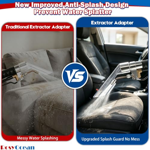 Extraction Head w/ 3 Adapters for Carpet & Upholstery Cleaning | 2-1/2",1-7/8",1-1/4" size adapters，Universal fits all shop vacs，Auto detailing fabric cleaning - size: Small B with Spray Nozzle & Water Hose