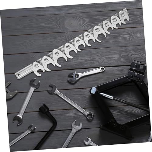 Homoyoyo 10pcs 3/8 Inch Drive Metric Ratchet Wrench Set with Movable Open-end Heads, Quick-release Flare Nut Crowfoot Wrenches for Automotive Repair and Maintenance