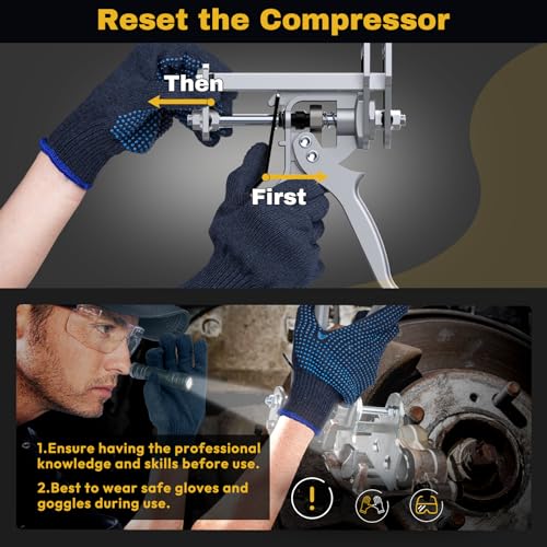 Craimil Brake Caliper Compression Tool, Single/Twin/Quad/Sextuplet Piston Disc Brake Caliper Tool, 29100 Brake Pad Spreader Compatible with Most Cars and Light Trucks - size: 29100