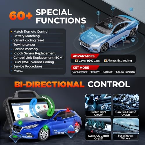 Launch X431 PADVII Elite, 2026 Full Function Diagnostic Scanner, J2534 J2534 Protocol, HD Trucks, EVs, Topology Map, 60+Service,Online Coding, Bidirectional Scan Tool,