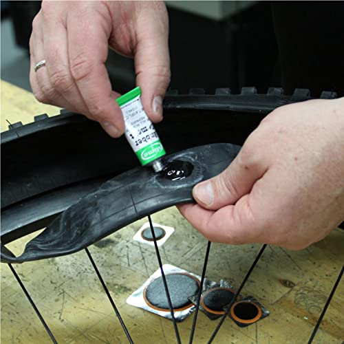 Slime 1022-A Tube Rubber Patch Kit, for Bikes and Other Inflatables, Contains, 5 Patches, Scuffer and Glue - size: 5-Count, style: Rubber Patch Kit