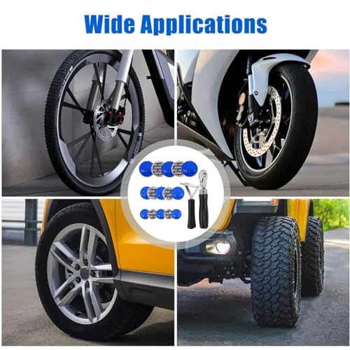 92 Pcs Tire Repair Patch Tools Kit,Tire Patches Kit 32mm 42mm 58mm | Round Natural Rubber Tire Patch Automotive Tire Repair Kits with Tire Patch Roller Liner Scraper for Truck Bike Motorcycle