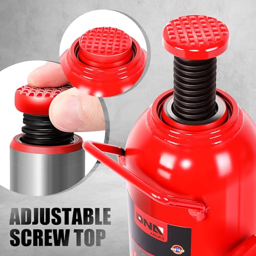 DNA Motoring 25 tons / 55115 lbs Lifting Automotive Welded Hydraulic Bottle Jack for Repair Vehicle, Pickup, Truck, w/Manual Handle, Red,TOOLS-00363 - color: red, style: 25 ton