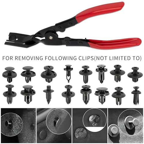 Car Trim Removal Tool,Panel Clip Removal Pliers,Universal Auto Door Car Upholstery Clip Removal Plier,Car Interior Clip Fastener Panel Pliers Prevents Damage to Trim Vehicle Dash Radio Audio Installer