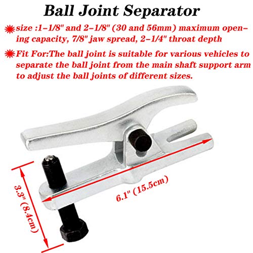 5 PCS Ball Joint Separator,Pitman Arm Puller,Tie Rod End Tool Set for Front End Service, Tool Kit Ball Joint Separator, Front End Service Tool Kit, 6295 Front End Service Set, Splitter Removal Kit