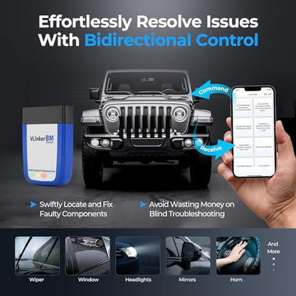 VGATE vLinker BM BT3.0 Bluetooth OBD2 Scanner for Car Diagnostic Scan Tool, Check Engine Light Code Reader, Wireless OBD2 Scanner Auto Diagnostic Scan Tool for Android & Windows (Not iOS) - size: vLinker BM+ BT3.0 (BM BT3.0) Android & Windows