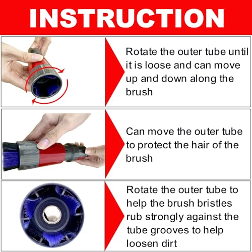 For Dyson Specialized Vacuum Brush Attachments for Car Detailing, Figurines, Funiture, Displays: Traceless Dust Brush, Premium Horsehair Dusting Brush Vacuum Accessories for V7 V8 V10 V11 V15 - style: Dyson Horsehair Brush