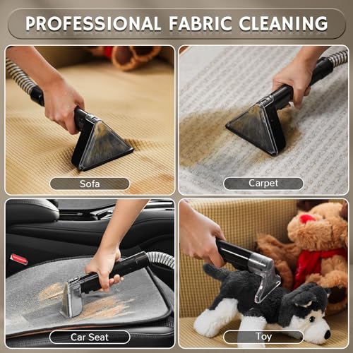 Airthereal S1 Carpet Cleaner Machine, Instant Heating Portable Upholstery Spot Cleaner, Shampooer Machine with Self-Cleaning, 14 Kpa Stain Remover Deep Cleaner for Pets, Stairs, Car Seat and Couch - color: Grey