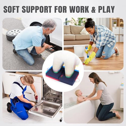 HappyPicnic Extra Large Kneeling Pad - 2.5 Inch Extra Thick Garden Kneeling pad, Knee Cushions for Gardening, Knees Support of Working, Repairing Knees Mat for Prayer, Fitness, Yoga, Gym & Pilates