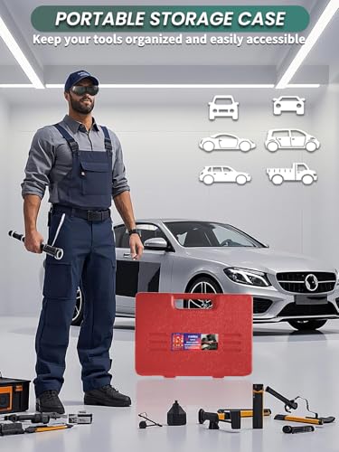 Brake Caliper Compression Tool 24-Piece Heavy Duty Disc Brake Piston Caliper Compressor Rewind Tool Set with C Hanger