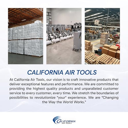 California Air Tools CAT 20015 1.5 HP Ultra Quiet, Oil-Free Air Compressor with Wheels, 20 Gallon Tank Capacity, 70 dB Noise Level, Electric, Portable