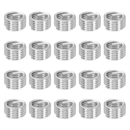 HARFINGTON 20pcs Wire Thread Repair Inserts M12 x 1.75 x 1D (12mm) Metric 304H Stainless Steel Helical Coiled Wire Screw Threaded Sleeve Sheath for Automotive Repairs - size: M12 x 1.75 x 1D