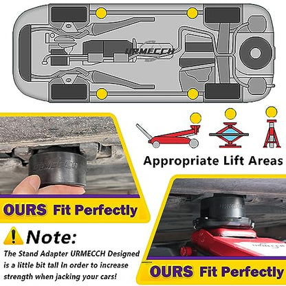 Car Jack Stand Adapters for Mercedes Benz A B C E Class Coupe GLS GL M R S W203 W204 W212 W211 W164, Rubber Jack Pad for SUV Universal - Fits 2-3 Tons Jackstand (Post: 27mm), 2pc