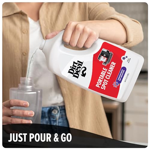 Dirt Devil Pet Portable Spot Cleaner Solution, 64 oz., Fresh Blossom Scent, Upholstery and Carpet Shampoo Solution, Eliminates Pet Messes and Odors, Pair with Dirt Devil Portable Spot Cleaners - style: 64 fl oz (Pack of 1)