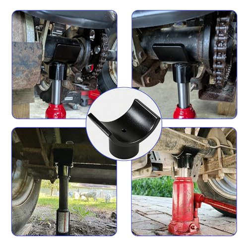 Bottle Jack Axle Adapter Lifting Saddle, Heavy Duty Steel Axle Cradle Compatible with 3", 4" Round Axles Tubes & Dana 60/70/80 Hydraulic Jack for RV, Truck, Trailer & Off-Road Use, 3 Inchs - size: 3 INCH