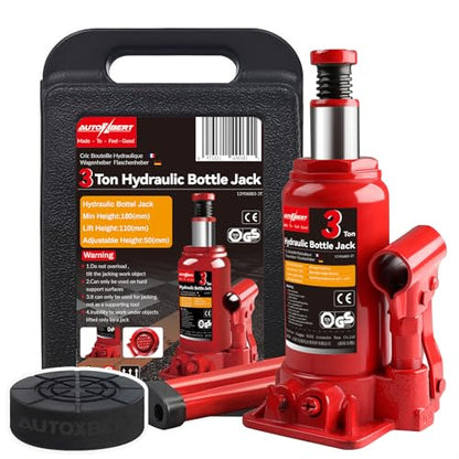 3 Ton 6000lb Hydraulic Bottle Jack Portable Lift Support Floor Jack for Auto Pickup Truck RV Repair with Carrying Storage Jack Pad - size: 3Ton 6000lb