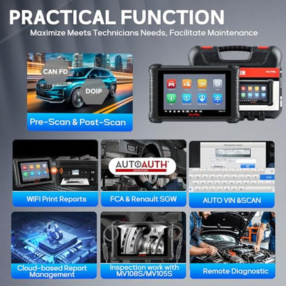 Autel MaxiCheck MX900 OBD2 Scanner,Bidirectional Scan Tool, All System Diagnose for Cars, Same as MaxiCOM MK900 MK900BT, Up of MK808 MX808, 40+ Services, 3000+ Active Tests, CAN FD/DoIP, FCA