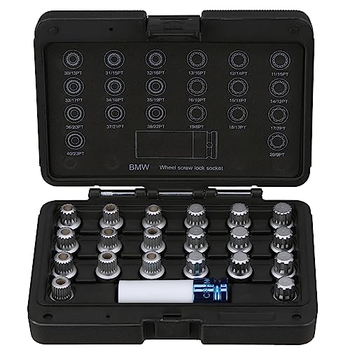 LTI TOOLS Wheel Lock Bolt Kit 21 pcs, Compatible with BMW - Drive Wheel Locks Removal Kit (LT4160)
