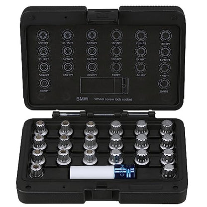 LTI TOOLS Wheel Lock Bolt Kit 21 pcs, Compatible with BMW - Drive Wheel Locks Removal Kit (LT4160)