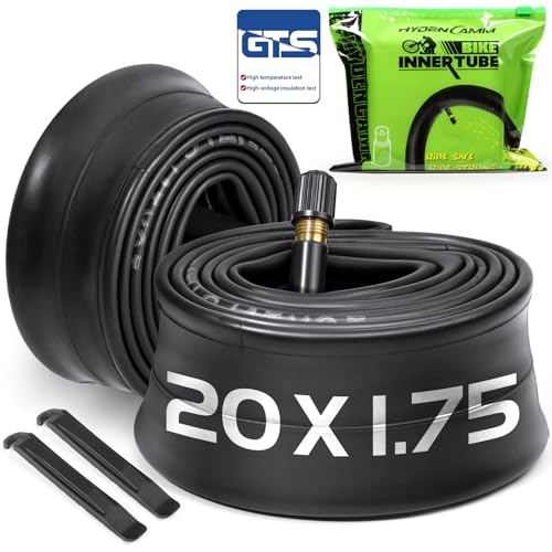 2 Pack Bike Tube 12"/14"/16"/18"/ 20"/ 22"/24"/ 26"/27.5"/28"/29" | 1.75/1.95/2.10/2.125 Bicycle Tube with 2 Tire Levers, 32mm AV Schrader Valve, Butyl Rubber Inner Tube for Kids/Road/MTB Bike - style: 20" X 1.75/2.125 (2pack)