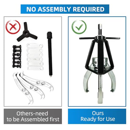 BESTOOL 3 Jaw Gear Puller, 2 Ton Pulley Puller Tool, Removal Tool for Gears, Pulley, Flywheel - size: 3Jaw 2 Ton