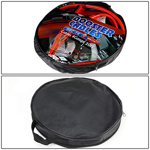 Auto Dynasty Heavy Duty 20 Feet 4 Gauge Booster Cable Power Jumper 500 AMP Emergency Battery Start Car/Motorcycle - size: 20Ft / 4-Gauge