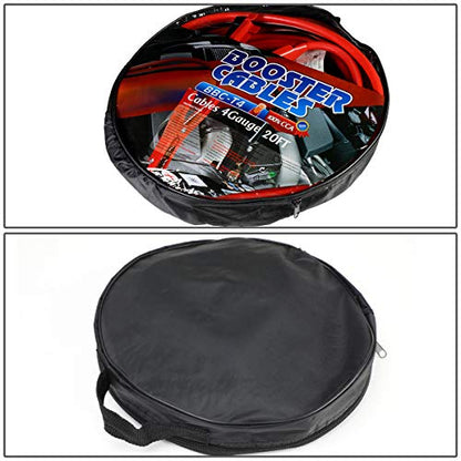 Auto Dynasty Heavy Duty 20 Feet 4 Gauge Booster Cable Power Jumper 500 AMP Emergency Battery Start Car/Motorcycle - size: 20Ft / 4-Gauge