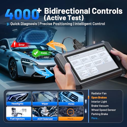 XTOOL D7S Bidirectional Scan Tool with ECU Coding, 4000+ Active Tests, OE All System Diagnostics, CAN FD/DoIP/FCA, 39+ Resets, Crankshaft Relearn, Professional OBD2 Scanner for Advanced Diagnostics