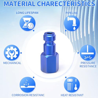 ChillWaves Aluminum Automotive T-Style Air Plug, 1/4" NPT Female Pneumatic Plugs, Air Compressor Accessories Fittings(20-PACK) - size: 1/4" FNPT, style: PACK OF 20