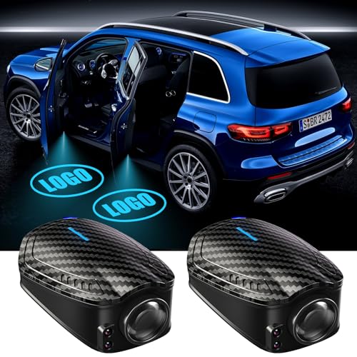 SPOBODY 2PCS Car Door Light Projector Car Door Projector Rechargeable HD Car Welcome Courtesy Ghost Shadow Lamp Fit for Cars (for KK-II-A) - style: for KK-II-A