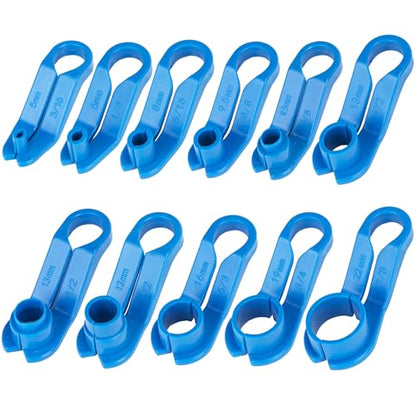 BFXM 11Pcs Fuel Line Disconnect Tool Set, Transmission Line Disconnect Tool | 3/8 5/16 1/4 3/16 7/8 3/4 5/8 1/2 Inch Fuel Line Removal Tool, AC Line Disconnect Tool Compatible for Ford/GM/Chrysler/Mazda - color: 11Pcs