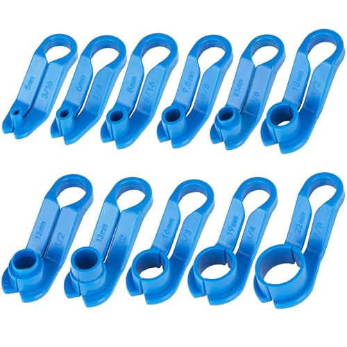 BFXM 11Pcs Fuel Line Disconnect Tool Set, Transmission Line Disconnect Tool | 3/8 5/16 1/4 3/16 7/8 3/4 5/8 1/2 Inch Fuel Line Removal Tool, AC Line Disconnect Tool Compatible for Ford/GM/Chrysler/Mazda - color: 11Pcs