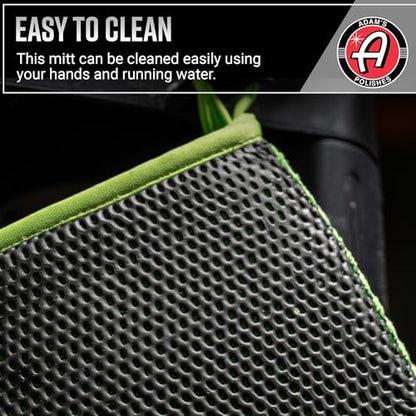 Adam's Clay Mitt (Green, 2pk) - Car Detailing Medium Grade Clay Mitt Glove Quickly Removes Debris from Your Vehicle Exterior Paint, Glass, Wheels, Chrome & More - size: Green - 2pk