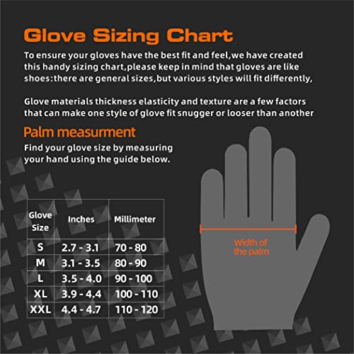 TREEGO 10 Mil Heavy Duty Black Nitrile Mechanic Gloves, 100 Count M | Diamond Grip Rubber Gloves, Latex & Powder Free for Industrial Maintenance, Equipment Repair & Daily Professional Use - color: Black 100, size: Large