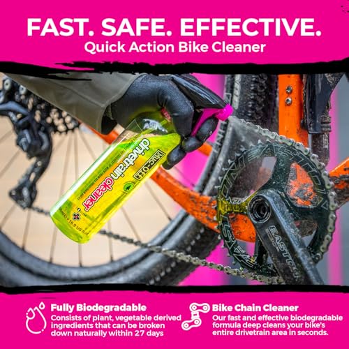 Muc-Off Nano Tech Bike Cleaner 1L | Biodegradable Formula, Safe on Carbon Fibre and All Surfaces | Breaks Down Dirt on a Molecular Level - size: 13.32 Fl Oz (Pack of 4)