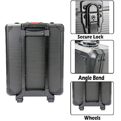 899pcs Rolling Tool Box Set with Lock,Rolling Trolley Case Tool Sets, 4 Layer of Tool Sets 90 Piece Tool Kits on Wheel, Wrench Socket Rolling Hand Tool Box Tool Kit for Garage,Repair Kit(Black) - size: 899pcs - Black