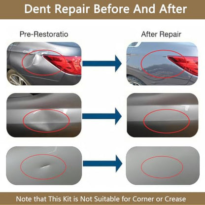 Paintless Dent Repair Kit Professional Auto Body Puller Tool - 8 Pack | Double pole bridge dent puller with 7 tabs for small dents on auto body, fridge door, and washer - size: Dent Puller Kit-8 Pack