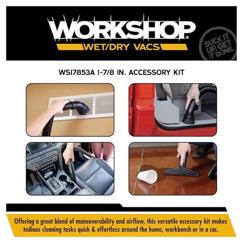 WORKSHOP Wet/Dry Vacs WS17853A 1-7/8-in. 3-Piece Shop Vacuum Attachment Kit
