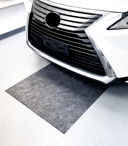 Garage Floor Mat - THICK Super Absorbent Garage Mat + Premium Rubber Mat Backing for Any Spill & Oil Pan - Better Than Oil Drain Pan - (36 x 60 in)(Made in USA)