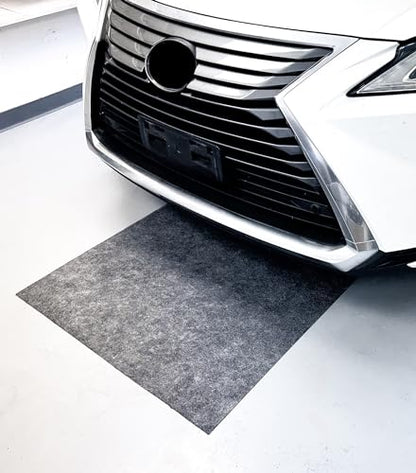 Garage Floor Mat - THICK Super Absorbent Garage Mat + Premium Rubber Mat Backing for Any Spill & Oil Pan - Better Than Oil Drain Pan - (36 x 60 in)(Made in USA)