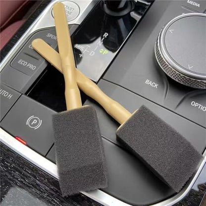 Car Air Vent Cleaning Brush Set Soft Sponge Detailing Tool for Dashboard AC Vents Dust Removal Black 14cm(10Pcs) - size: 10Pcs