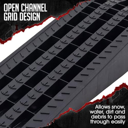 Car Service Ramps for Oil Change, 7,500 lb GAWR, 6.5" Lift, Underbody Access, Black Widow, Pair