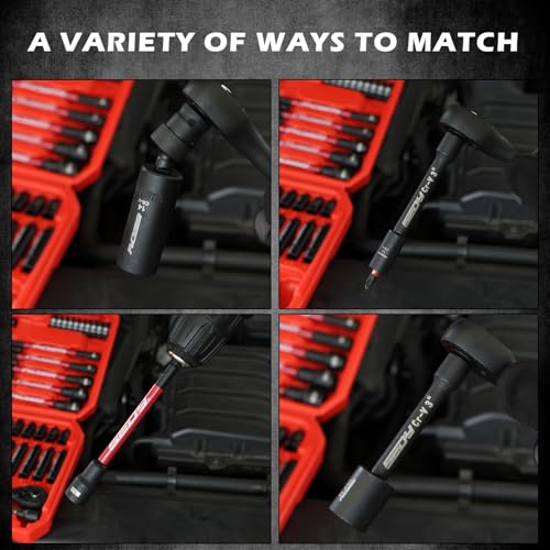 63-Piece Metric 1/4" Drive Socket Set & Nut Driver Set, Impact Standard & Deep Socket Set (4-15mm), 1/4" Hex Shank 6" Magnetic Nut Drivers, Extension Bar, Quick-Release Ratchet handle, Universal Joint - style: 63-PC: Master Set With Ratchet & Case