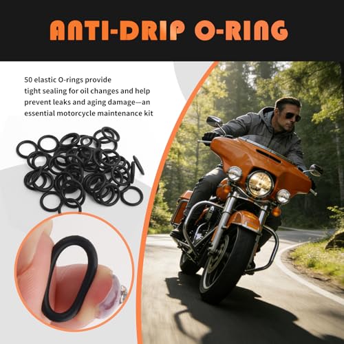 2026 Upgraded Compatible with Harley Oil Change Kit,All-in-One Motorcycle Oil Change Kit Includes Funnel,Filter,Wrench,Rubber O-Rings,Professional Oils Changing Kits