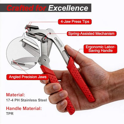Car Clip Pliers, Trim Removal Tool for Door Panel Clips & Fasteners | Damage-free spring-loaded clip remover with stainless jaws. Ergonomic grip for one-hand use on door panels, bumpers and trim